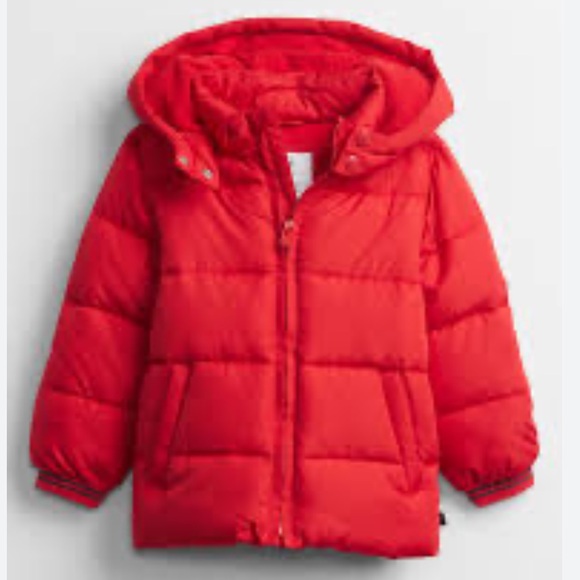 GAP Toddler ColdControl Max Puffer Parka (Red) - Picture 2 of 14